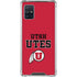 Utah Utes Text on Red Galaxy A51 5G Clear Case