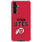 University of Utah Utes Text on Red Galaxy A54 5G Clear Case