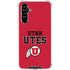 University of Utah Utes Text on Red Galaxy A54 5G Clear Case