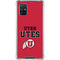 Utah Utes Text on Red Galaxy A71 5G Clear Case