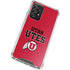 Utah Utes Text on Red Galaxy A72 5G Clear Case