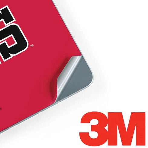 Utah Utes Text on Red Galaxy Book 12in Skin