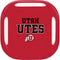 University of Utah Utes Text on Red Galaxy Buds Live Skin