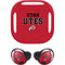 University of Utah Utes Text on Red Galaxy Buds Pro Skin