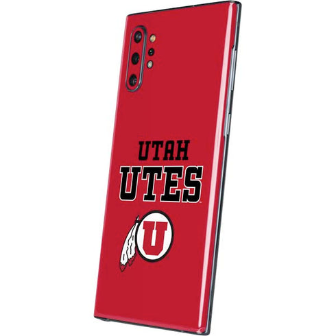 Utah Utes Text on Red Galaxy Note 10 Plus Skin