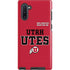 University of Utah Utes Text on Red Galaxy Cases