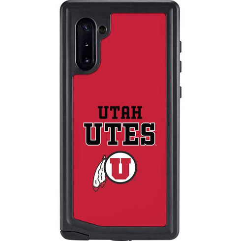 University of Utah Utes Text on Red Galaxy Cases