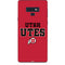 Utah Utes Text on Red Galaxy Note 9 Skin