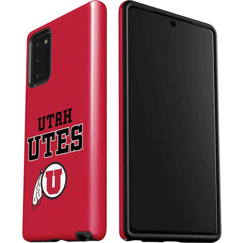 Utah Utes Text on Red Galaxy Note20 5G Pro Case