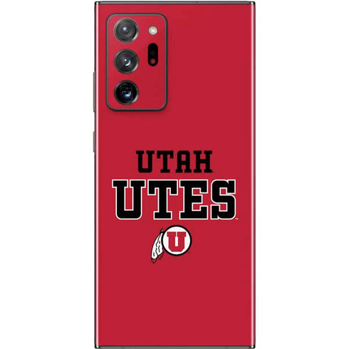 Utah Utes Text on Red Galaxy Note20 Ultra 5G Skin