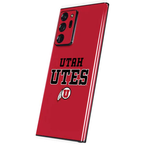 Utah Utes Text on Red Galaxy Note20 Ultra 5G Skin
