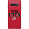 Utah Utes Text on Red Galaxy S10 Skin