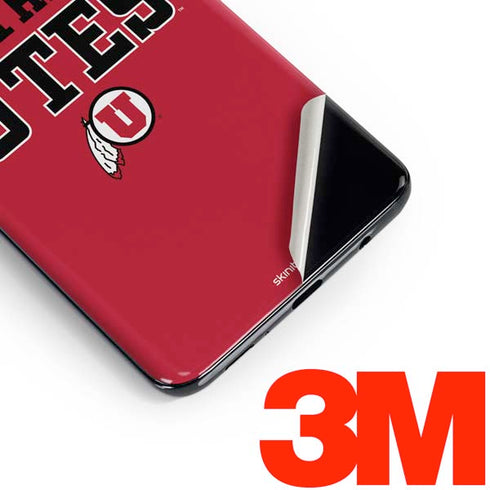 Utah Utes Text on Red Galaxy S10e Skin
