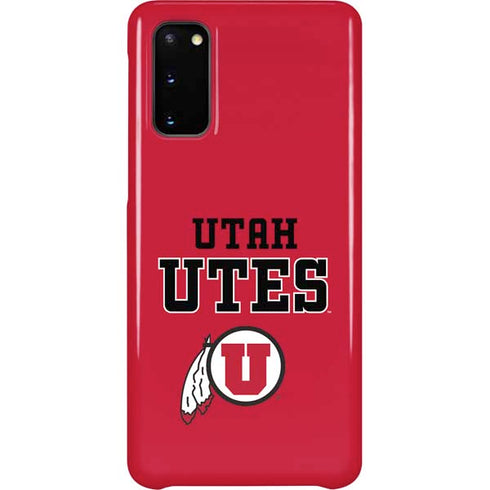 Utah Utes Text on Red Galaxy S20 Lite Case