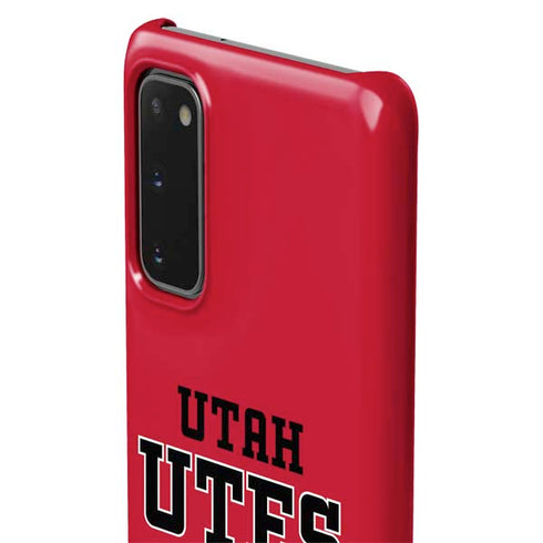 Utah Utes Text on Red Galaxy S20 Lite Case