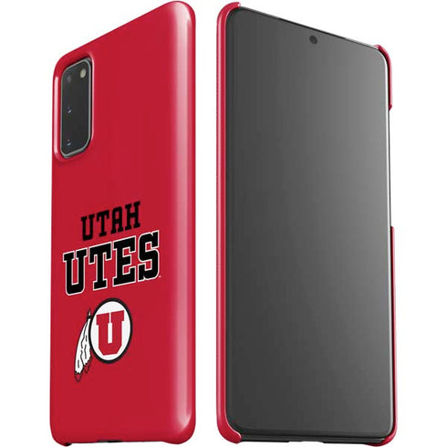 Utah Utes Text on Red Galaxy S20 Lite Case