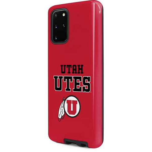 Utah Utes Text on Red Galaxy S20 Plus Pro Case