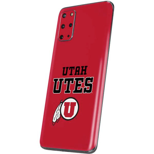 Utah Utes Text on Red Galaxy S20 Plus Skin