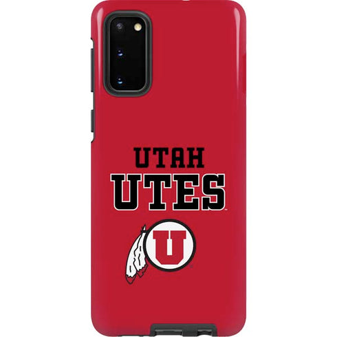Utah Utes Text on Red Galaxy S20 Pro Case