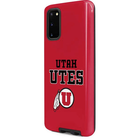 Utah Utes Text on Red Galaxy S20 Pro Case