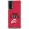 Utah Utes Text on Red Galaxy S21 5G Clear Case
