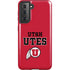 Utah Utes Text on Red Galaxy S21 5G Pro Case