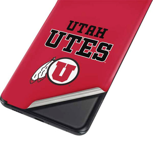 Utah Utes Text on Red Galaxy S21 5G Skin