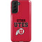 Utah Utes Text on Red Galaxy S21 FE Pro Case