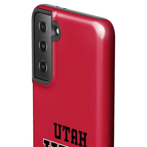 Utah Utes Text on Red Galaxy S21 Plus 5G Pro Case
