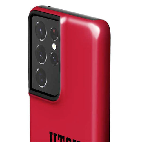 Utah Utes Text on Red Galaxy S21 Ultra 5G Pro Case