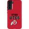 Utah Utes Text on Red Galaxy S22 Plus Pro Case