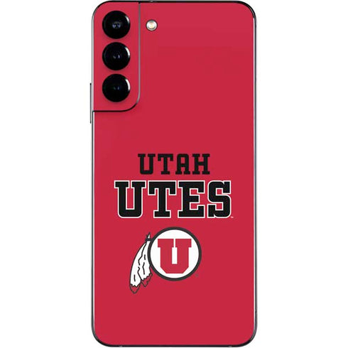 Utah Utes Text on Red Galaxy S22 Plus Skin