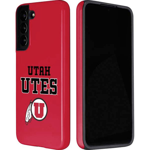 Utah Utes Text on Red Galaxy S22 Pro Case