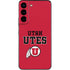 Utah Utes Text on Red Galaxy S22 Skin