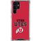 Utah Utes Text on Red Galaxy S22 Ultra Clear Case