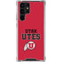 Utah Utes Text on Red Galaxy S22 Ultra Clear Case