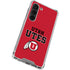 Utah Utes Text on Red Galaxy S23 Clear Case