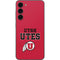 University of Utah Utes Text on Red Galaxy S23 FE Skin