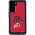 Utah Utes Text on Red Galaxy S23 Plus Waterproof Case