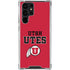 University of Utah Utes Text on Red Galaxy S23 Ultra Clear Case