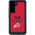 Utah Utes Text on Red Galaxy S23 Waterproof Case