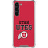 University of Utah Utes Text on Red Galaxy S24 FE Clear Case