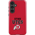University of Utah Utes Text on Red Galaxy S25 Plus Impact Case
