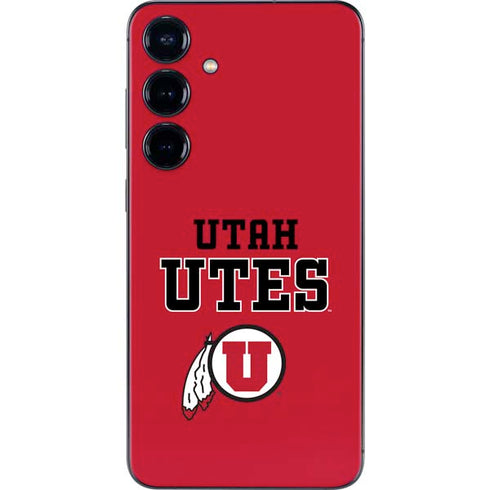 University of Utah Utes Text on Red Galaxy S24 Plus Skin
