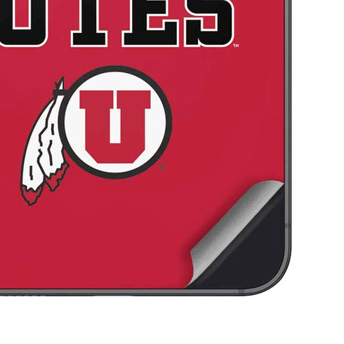University of Utah Utes Text on Red Galaxy S24 Skin