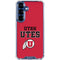 University of Utah Utes Text on Red Galaxy S25 FE Clear Case