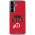University of Utah Utes Text on Red Galaxy S26 Plus Clear Case
