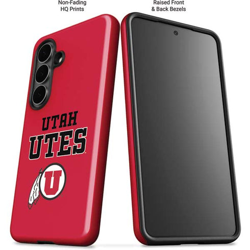 University of Utah Utes Text on Red Galaxy S26 Plus Impact Case