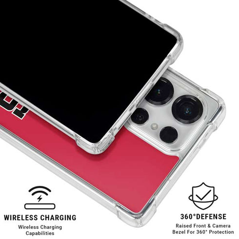 University of Utah Utes Text on Red Galaxy S26 Ultra Clear Case