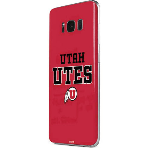 Utah Utes Text on Red Galaxy S8 Plus Skin